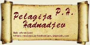 Pelagija Hadnađev vizit kartica